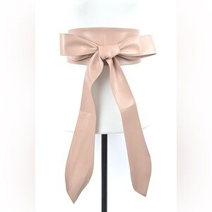 Nude Vegan Leather Obi Wrap Statement Belt